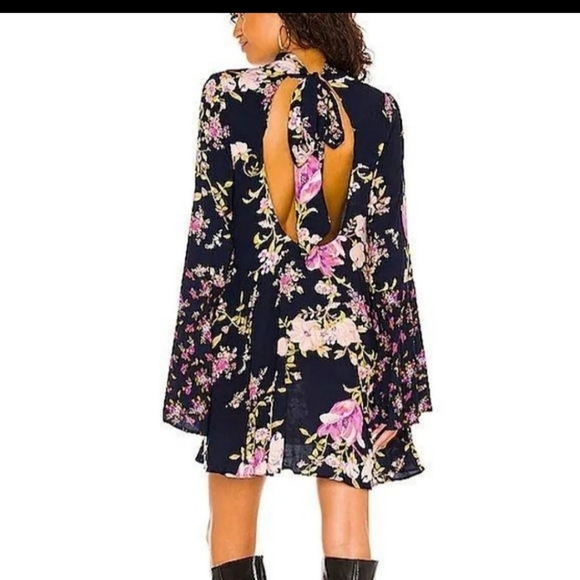 Free People MIDNIGHT COMBO floral blouse /dress - Picture 3 of 11